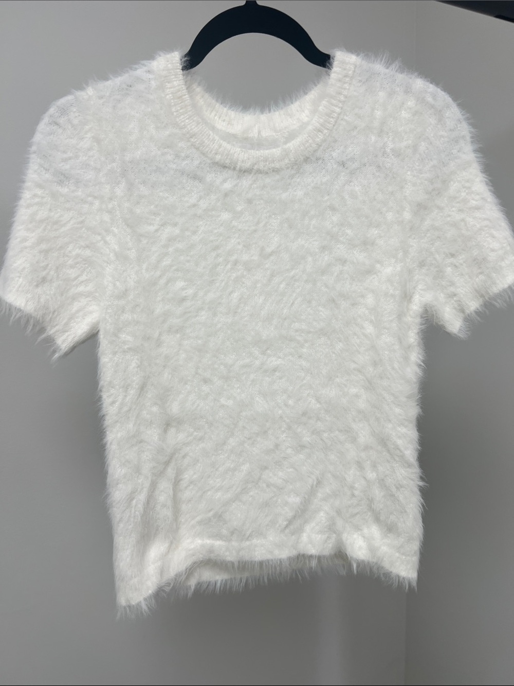 Velvet by Graham & Spencer White Eyelash Knit Sweater